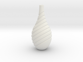 Vase-13 in White Natural Versatile Plastic