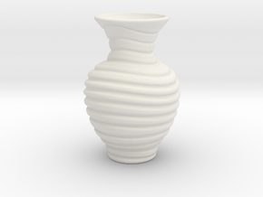 Vase-15 in White Natural Versatile Plastic