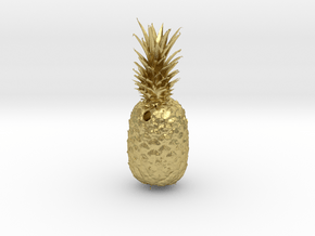 Pineapple Pendant in Natural Brass