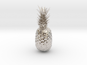 Pineapple Pendant in Rhodium Plated Brass