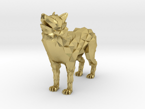 Timber wolf in Natural Brass