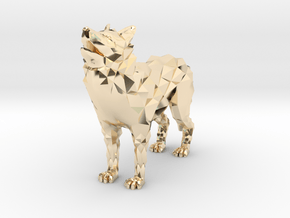 Timber wolf in 14k Gold Plated Brass
