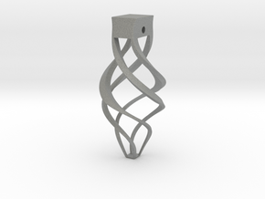 Smooth Spiral Pendant in Gray PA12