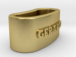 GERARDO napkin ring with daisy in Natural Brass