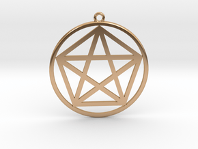 Pentagram in Polished Bronze