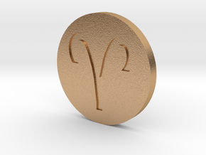 Aries Coin in Natural Bronze