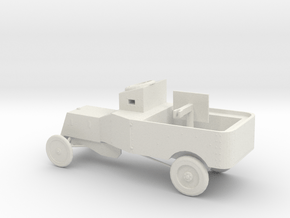 1/48 Scale Model T Armored Car in White Natural Versatile Plastic