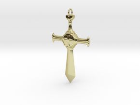 RaveStone Pendant  in 18k Gold Plated Brass: Large