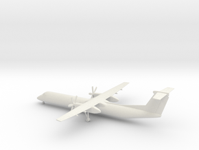 Bombardier Dash 8 Q400 in White Natural Versatile Plastic: 1:144