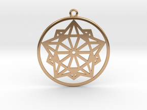 2D Great Rhombicosidodecahedron in Polished Bronze