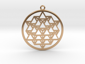 64 Tetrahedron Matrix in Polished Bronze