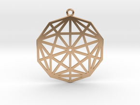 2D Rhombic Triacontahedron in Polished Bronze