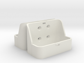 Two 1/16 scale Jerry Can Holders in White Natural Versatile Plastic