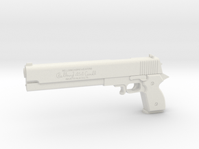 1:3 Miniature Casull Revolver in White Natural Versatile Plastic