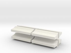 Barrier-FShape-8 in White Natural Versatile Plastic