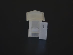 N-Scale Peaked Roof Outhouse (3-Pack) in Smooth Fine Detail Plastic