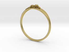 Succulent Ring in Natural Brass