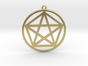 Pentagram in Natural Brass