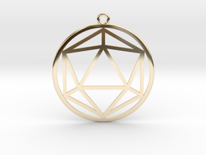Icosahedron in 14k Gold Plated Brass