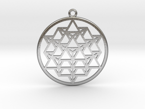 64 Tetrahedron Matrix in Natural Silver