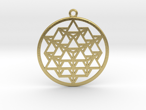 64 Tetrahedron Matrix in Natural Brass