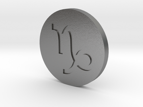 Capricorn Coin in Natural Silver
