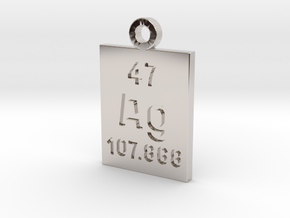 Ag Periodic Pendant in Platinum