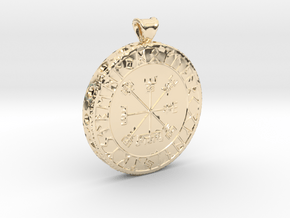 Vegvisir in 14k Gold Plated Brass