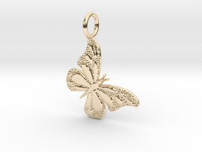 Butterfly NY side dip in 14K Yellow Gold