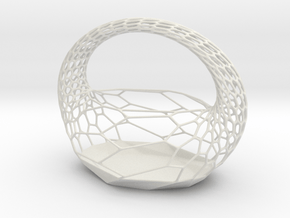 Tissue Basket in White Natural Versatile Plastic