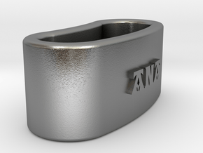 ANA 3D Napkin Ring with lauburu in Natural Silver