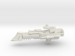 Overlord Class Cruiser in White Natural Versatile Plastic