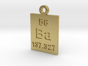 Ba Periodic Pendant in Natural Brass