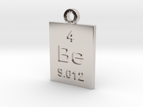 Be Periodic Pendant in Rhodium Plated Brass