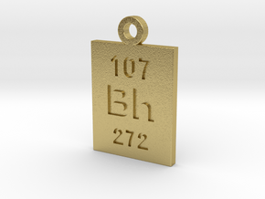 Bh Periodic Pendant in Natural Brass