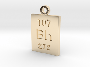 Bh Periodic Pendant in 14k Gold Plated Brass