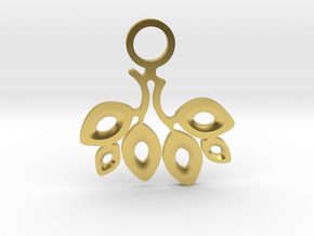 Twigs. Pendant in Polished Brass