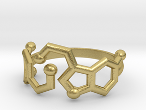 Dopamine + Serotonin Molecule Ring in Natural Brass: 3.5 / 45.25
