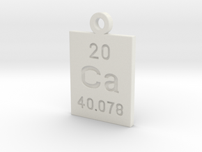 Ca Periodic Pendant in White Premium Versatile Plastic