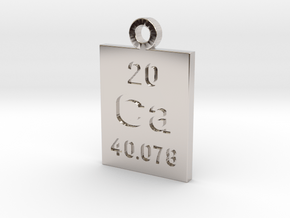 Ca Periodic Pendant in Platinum