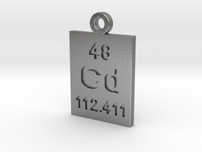Cd Periodic Pendant in Natural Silver
