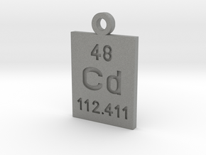 Cd Periodic Pendant in Gray PA12
