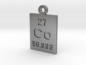 Co Periodic Pendant in Natural Silver