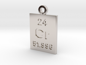 Cr Periodic Pendant in Rhodium Plated Brass