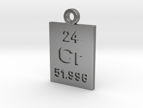 Cr Periodic Pendant in Natural Silver