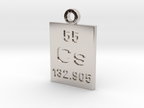 Cs Periodic Pendant in Platinum