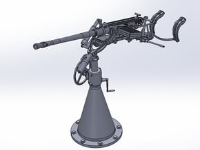 Pedestal mount for German 20mm Flak gun in 1:16 sc in Tan Fine Detail Plastic