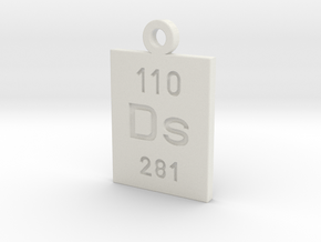 Ds Periodic Pendant in White Premium Versatile Plastic