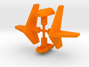 Micro Cessna Vents and Fins in Orange Processed Versatile Plastic: Large
