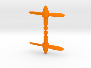 Micro Cessna Missile Propeller in Orange Processed Versatile Plastic: Medium
